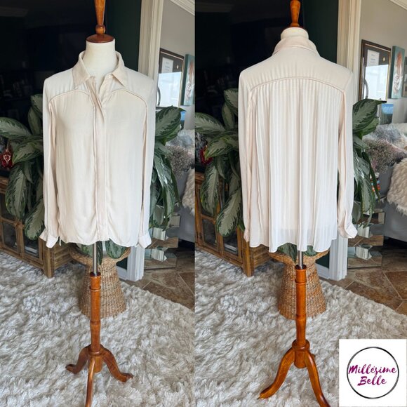 Nicole Miller Artelier Cream Top - Picture 1 of 8